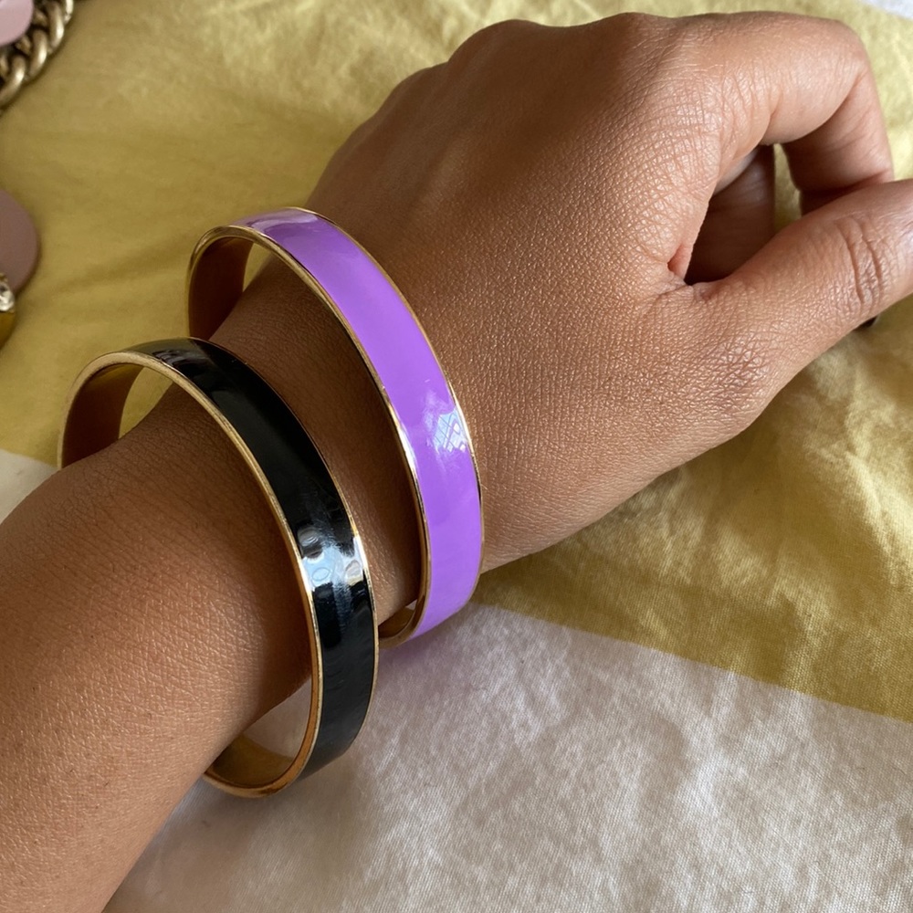 J.Crew purple and black fashion bracelets (2)